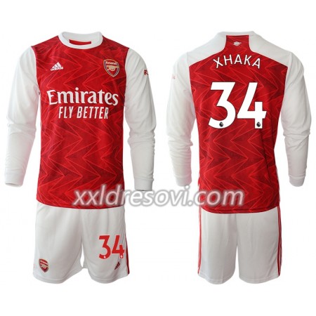 Arsenal Granit Xhaka 34 Domaći Dječji Komplet Dresovi za Nogomet 2020-2021 Dugim Rukavima (+ kratke hlače)